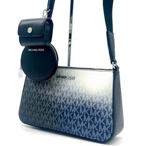 Michael Kors Small Crossbody Bag with Case for Apple Airpods Pro® Black Multi